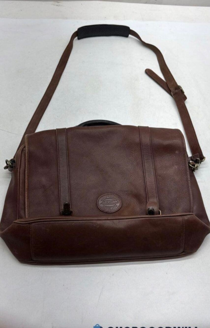EDDIE BAUER XXL LEATHER MESSENGER CROSSBODY BAG